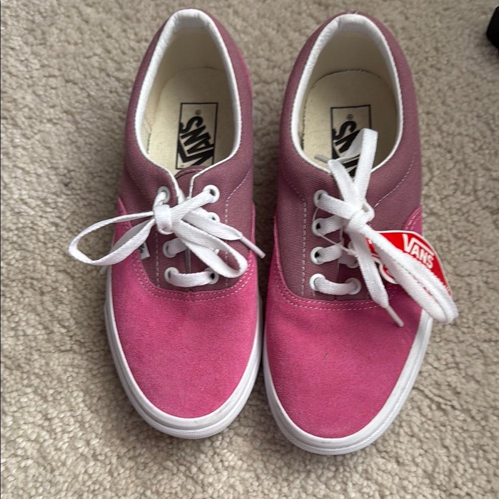 Vans Pink Canvas Sneakers Low-Top Casual
